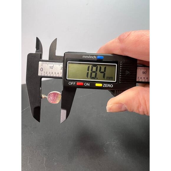 NEW watermelon bi color tourmaline sterling silver pendant 1.24 grams - Picture 5 of 8